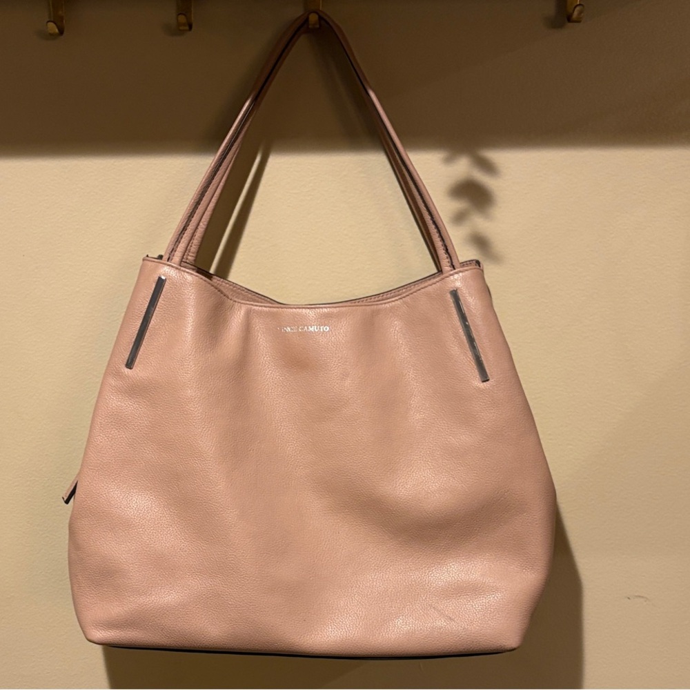 Vince Camuto Tina Leather Dusty Pink Shoulder Bag